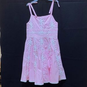 The Children’s Place Sun Dress Pink with white detail Girls size 6X/7